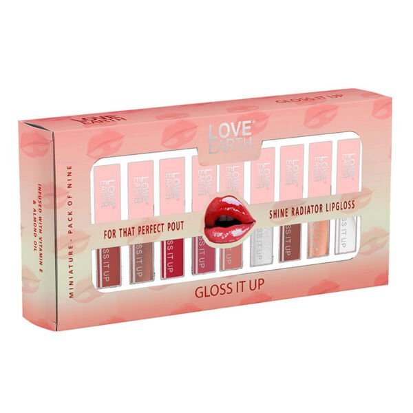 Love Earth Lip Gloss It Up - Pack Of 9(18 ml)