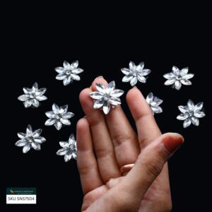 HAIR ACCESSORIES WELCROW STAR FOWERS 12 PCS