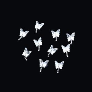 HAIR ACCESSORIES MINI BUTTER FLIES WITH SMALL STRINGS 10PCS ET