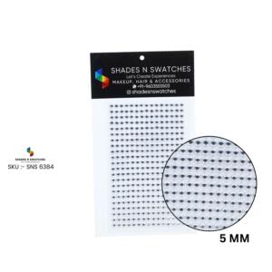 HAIR CRYSTALS STICKERS ROUND SILVER