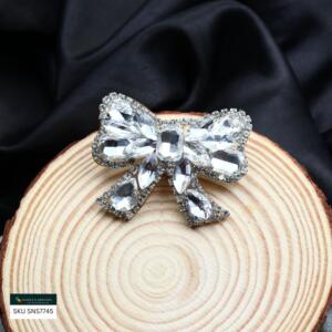 HAIR BOW MINI LADY LOVE- SILVER