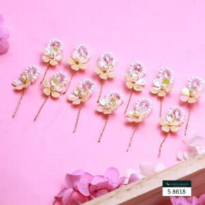 12 PCS SMALL ACRYLIC FLOWER